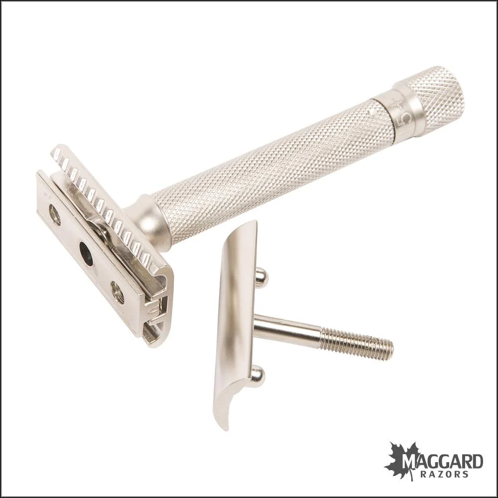 Parker Variant Satin Chrome Handle Adjustable DE Safety Razor - Image 3