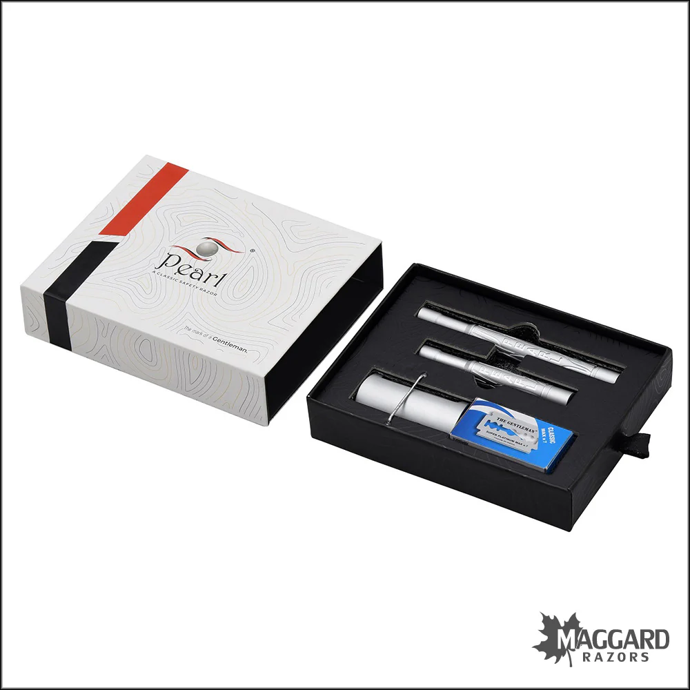 Pearl Shaving K2 Closed Comb DE Safety Razor with Two Handles - Matte Finish - Image 4
