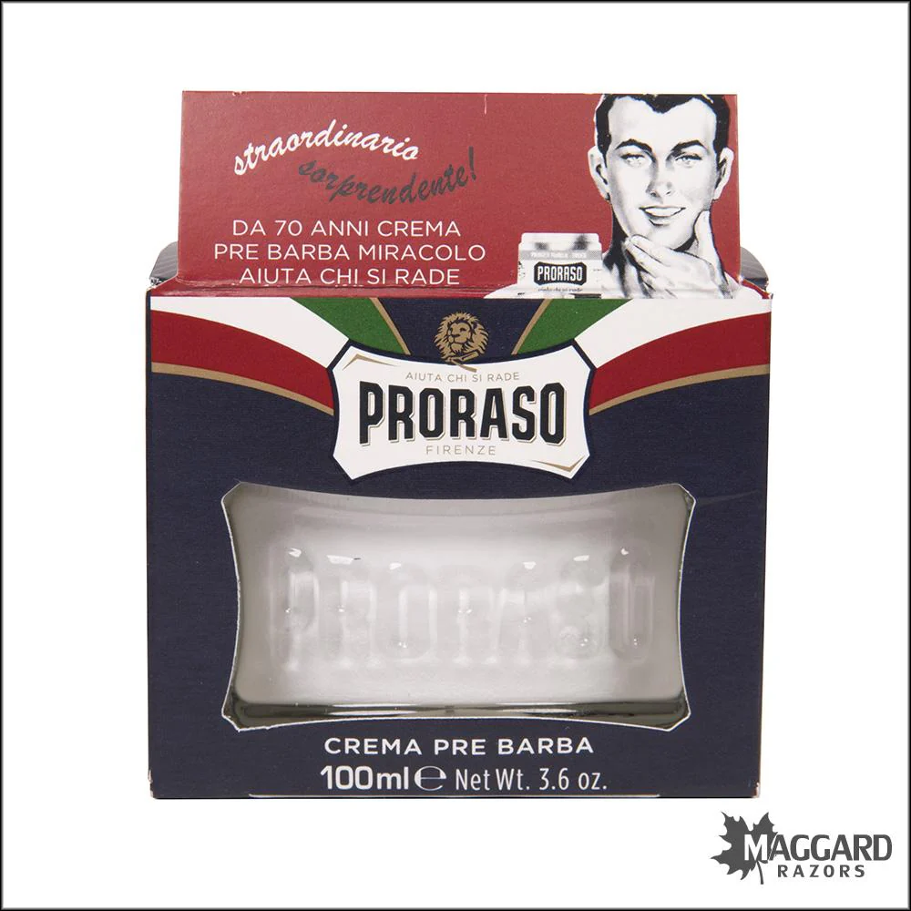 Proraso Aloe and Vitamin E Pre and Post Cream Glass Jar, 100ml