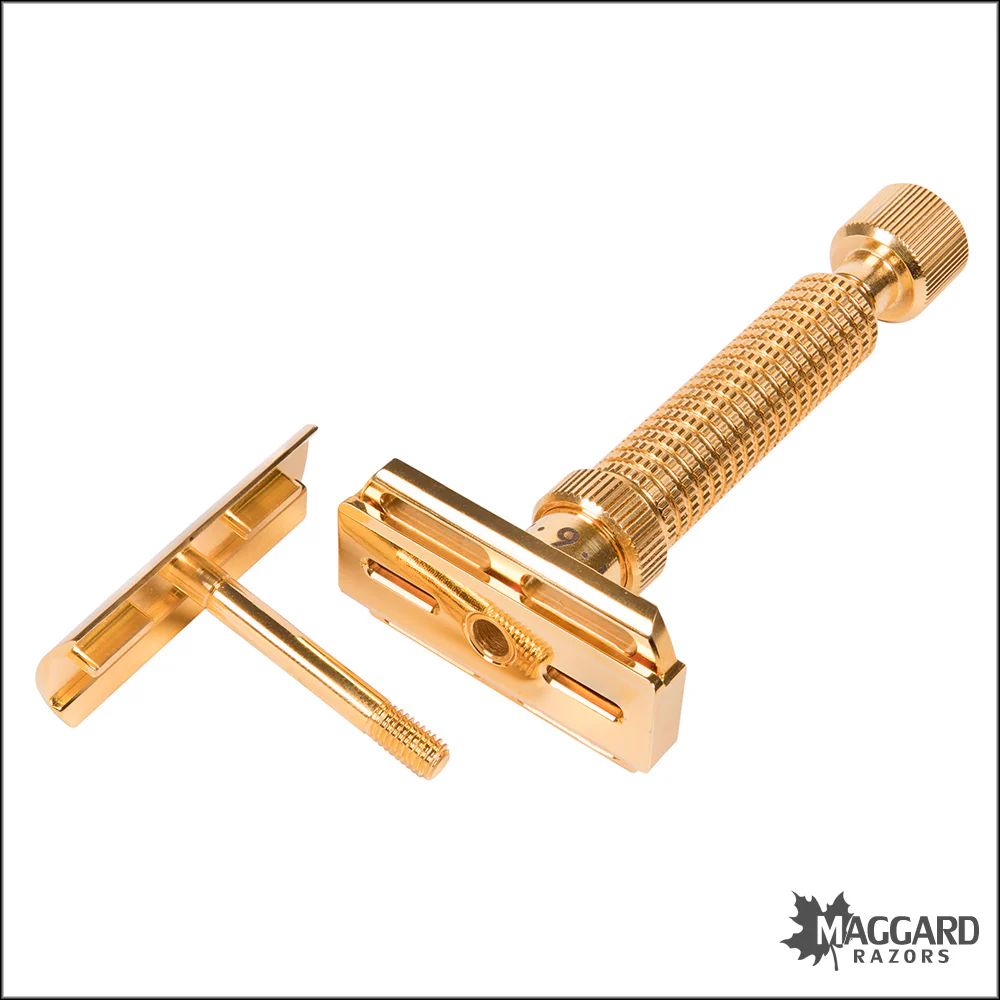 Rex Supply Co. Ambassador Adjustable Deluxe Gold DE Razor - Image 3