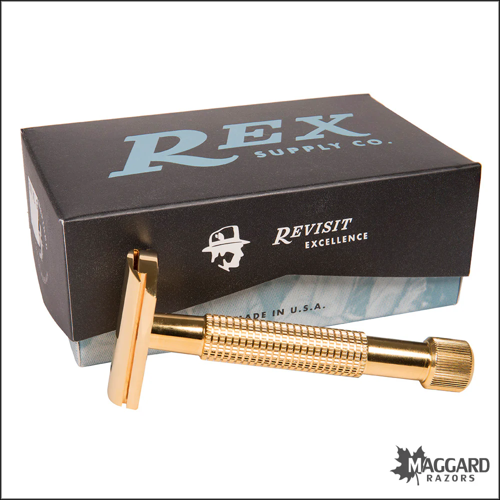 Rex Supply Co. The Envoy XL Deluxe Gold Closed Comb DE Safety Razor - Image 5