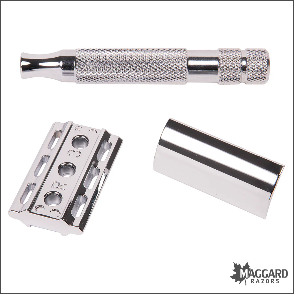 Rockwell Razors 2C White Chrome Adjustable DE Safety Razor - Image 4
