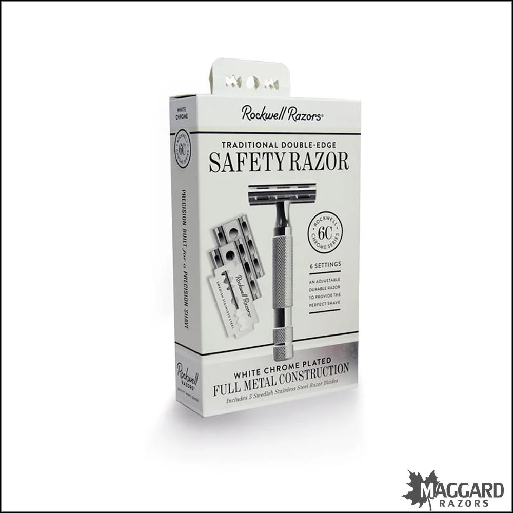 Rockwell Razors 6C White Chrome Adjustable DE Safety Razor - Image 7