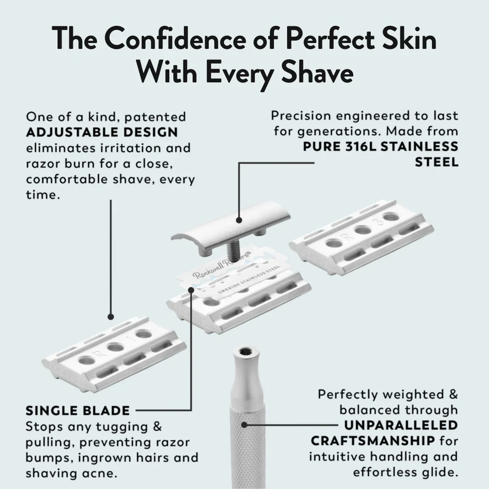 Rockwell Razors 6S Adjustable Stainless Steel DE Safety Razor - Image 5