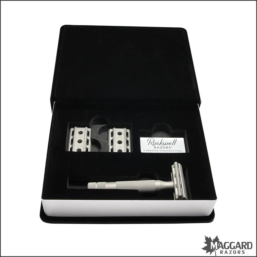 Rockwell Razors 6S Adjustable Stainless Steel DE Safety Razor, Matte Black - Image 7