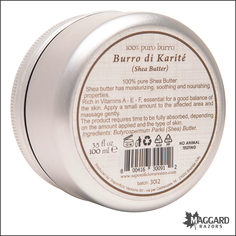 Saponificio Varesino Burro di Karité, Pure Shea Butter Pre-Shave Skin Treatment, 3.5oz - Image 2