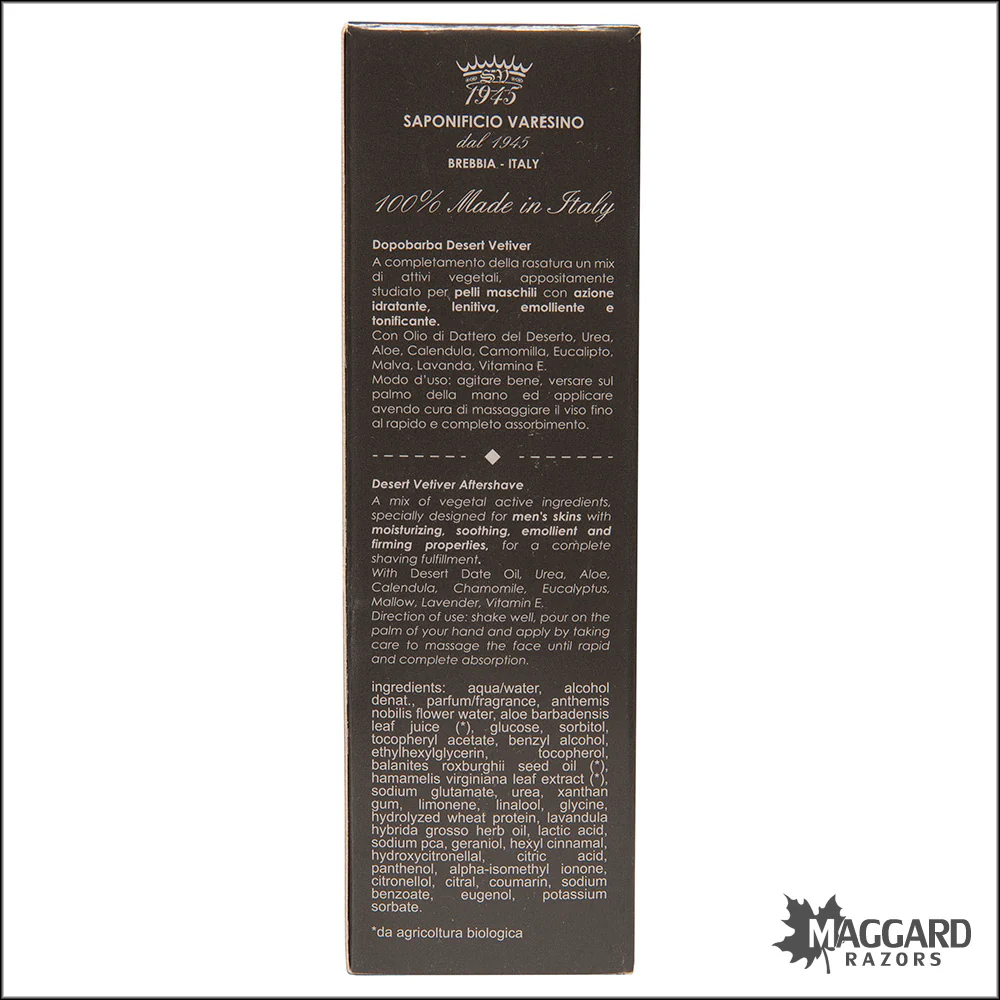Saponificio Varesino Desert Vetiver Aftershave Splash, 125ml - Special Edition - Image 2