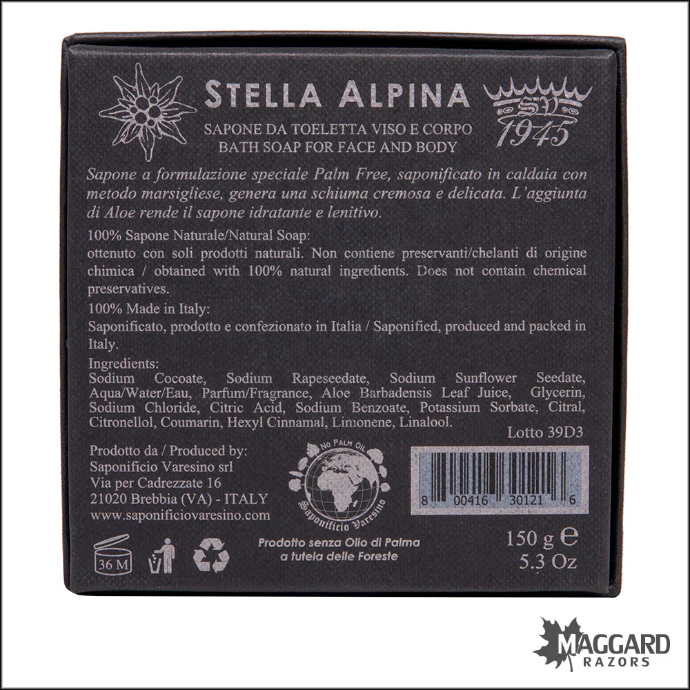 Saponificio Varesino Stella Alpina Bath Soap, 150g - Image 2