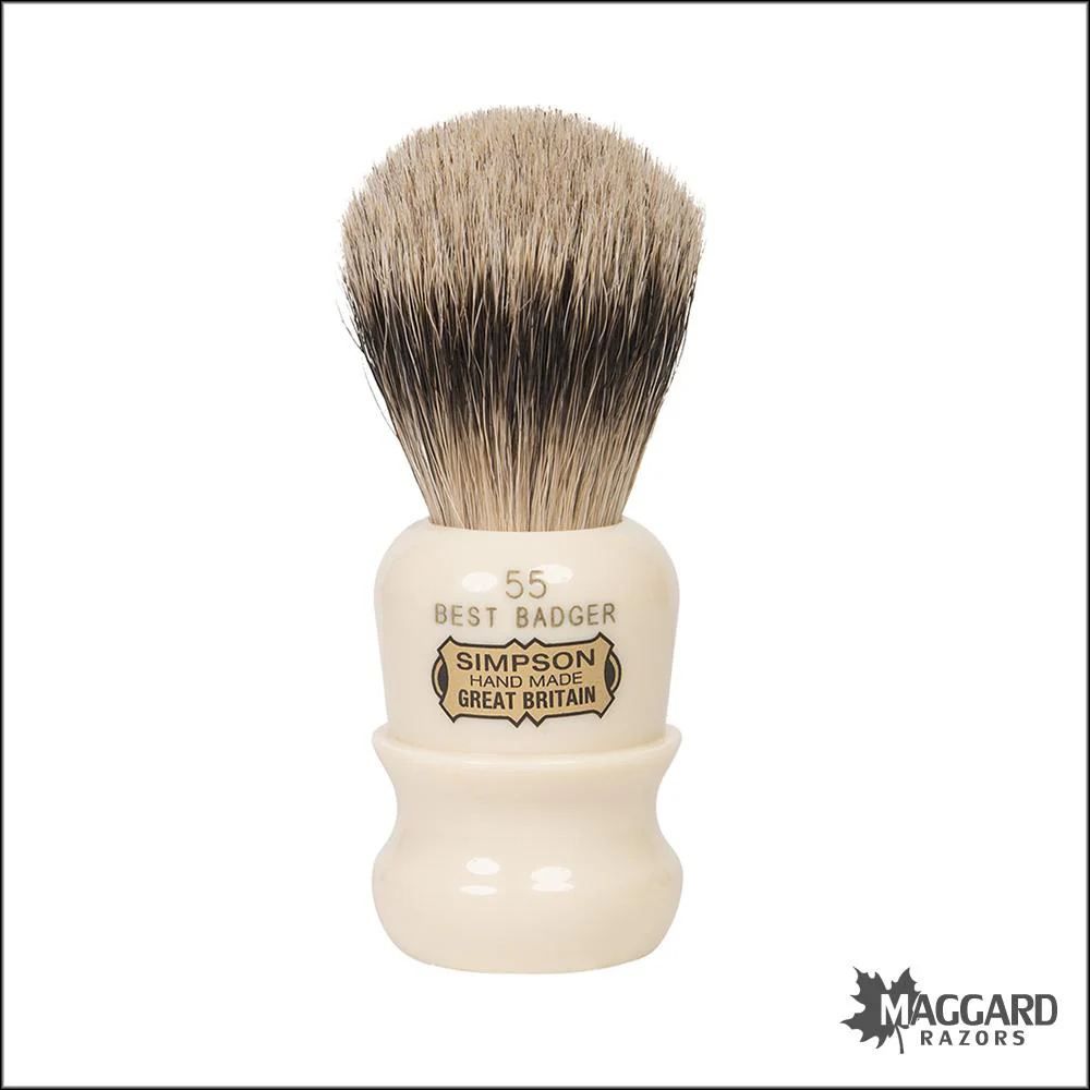 Simpson 55 Best Badger Shaving Brush, 18mm