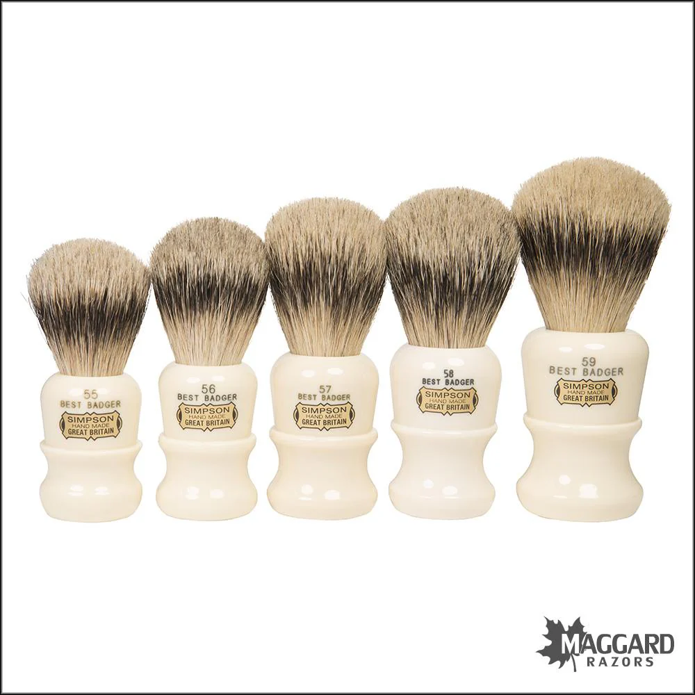 Simpson 58 Best Badger Shaving Brush, 23mm - Image 2