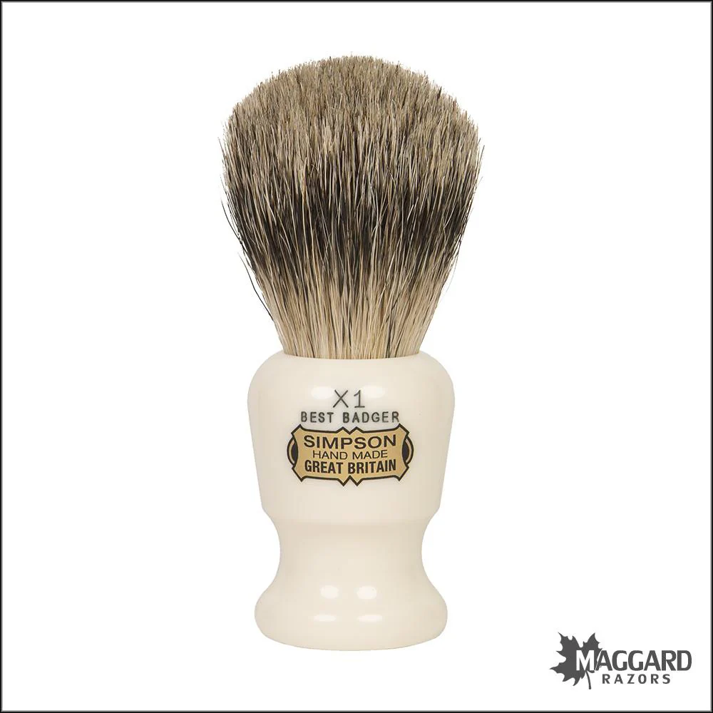 Simpson Commodore X1 Best Badger Shaving Brush, 19mm