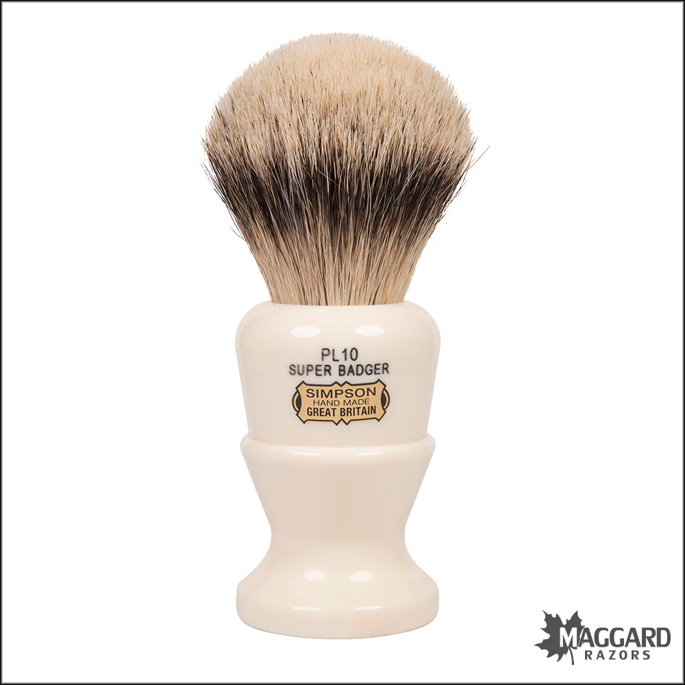 Simpson Polo PL10 Silvertip Badger Shaving Brush, 27mm