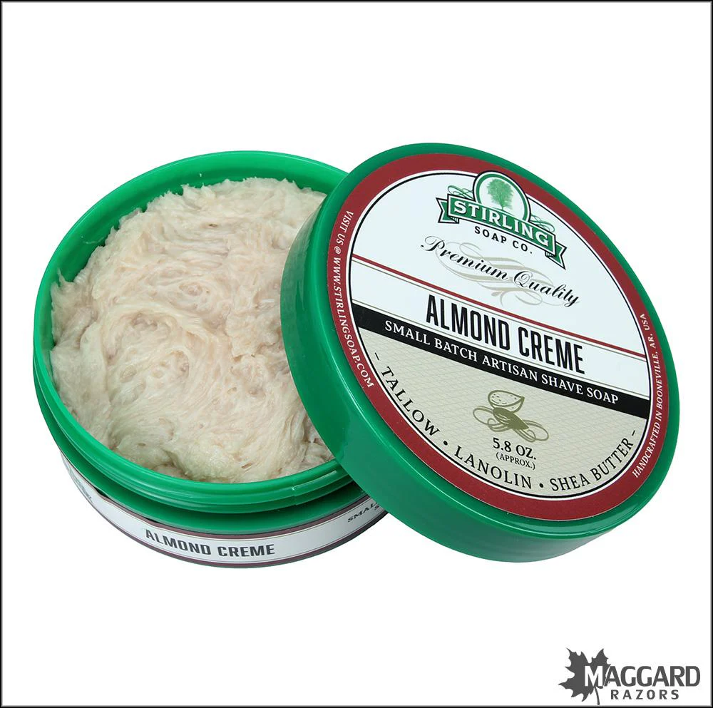 Stirling Soap Co. Almond Creme Shaving Soap, 5.8oz - Image 2