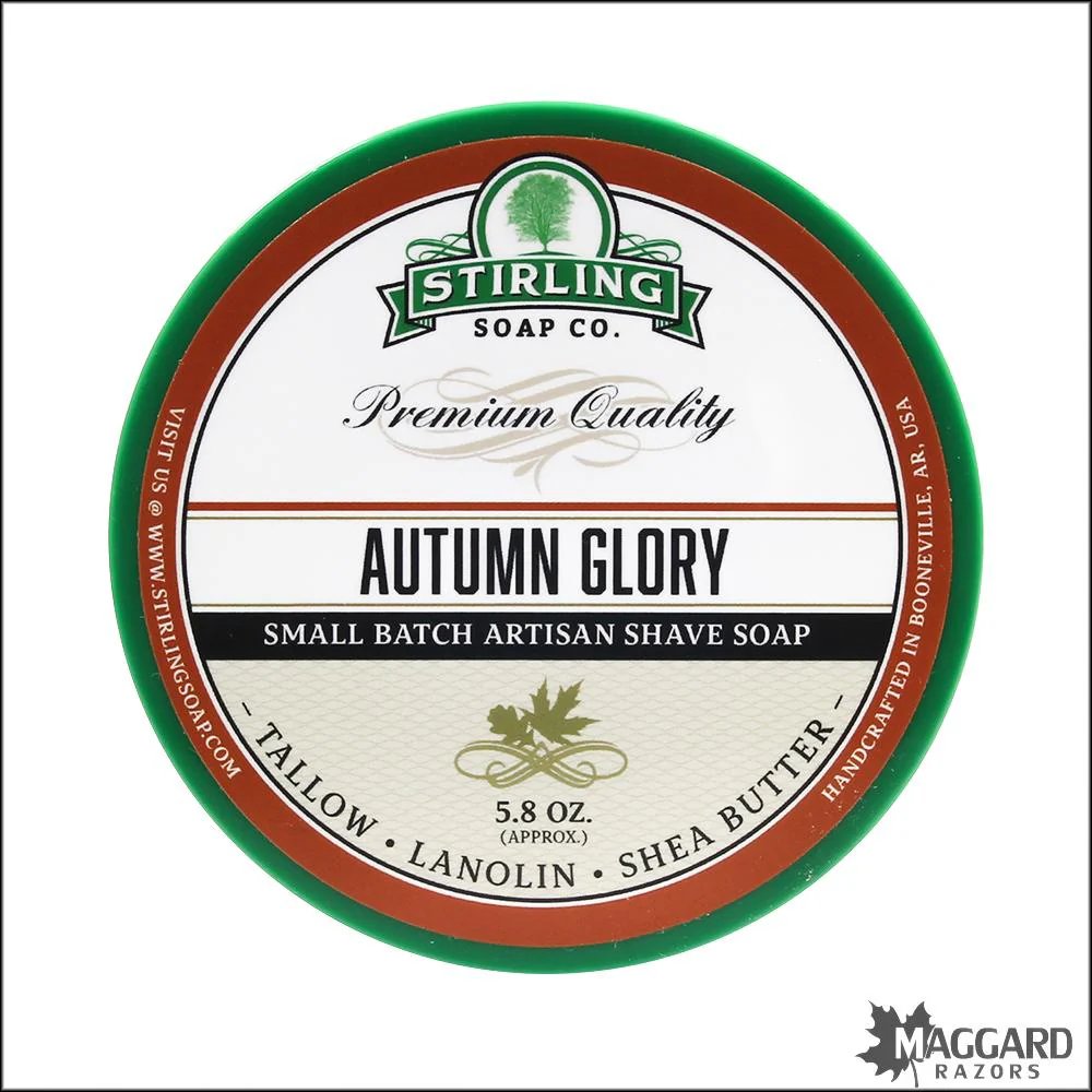 Stirling Soap Co. Autumn Glory Shaving Soap, 5.8oz - Seasonal Release