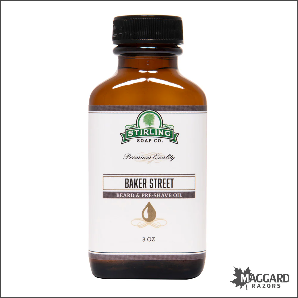 Stirling Soap Co. Baker Street Beard and Pre-Shave Oil, 3oz