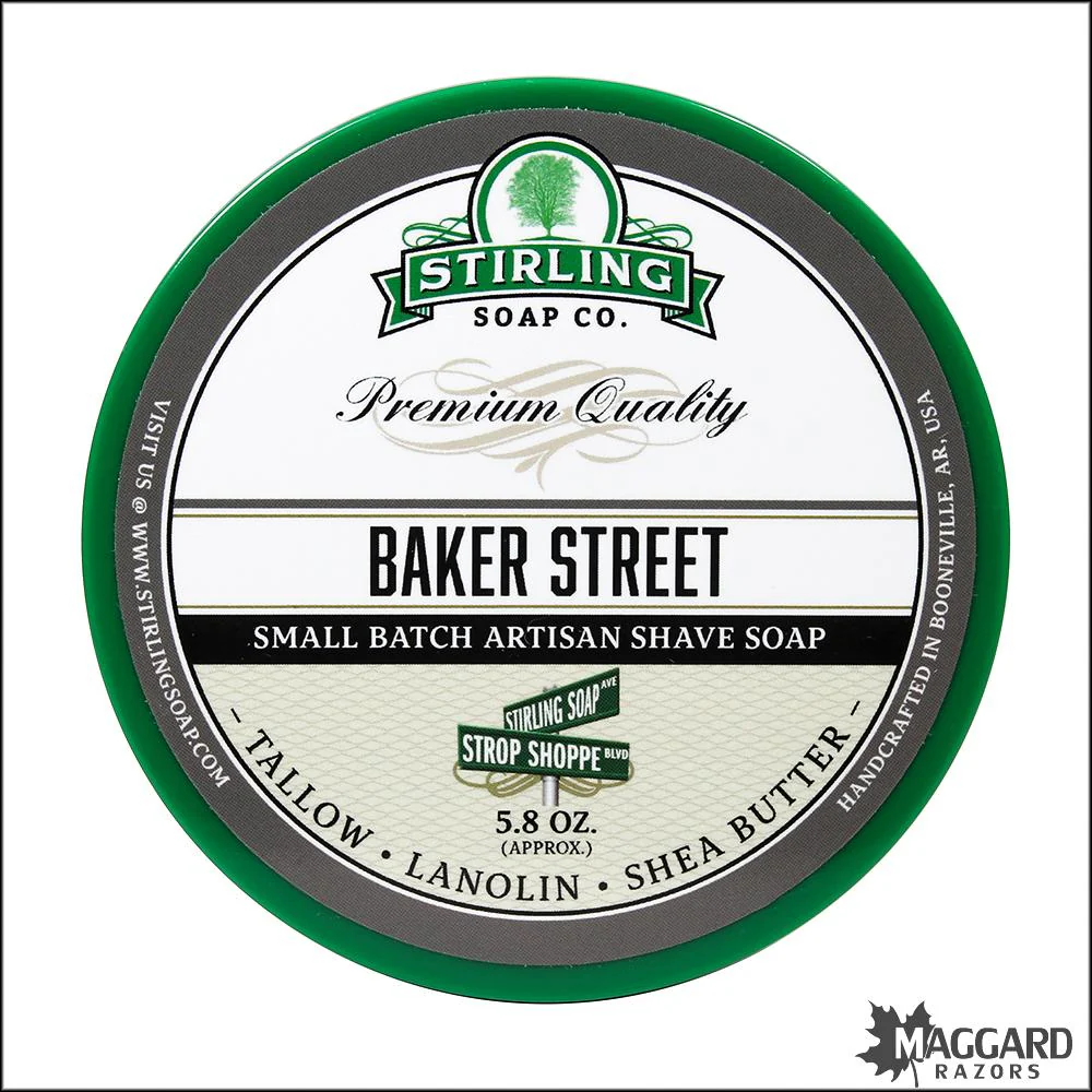 Stirling Soap Co. Baker Street Shaving Soap, 5.8oz