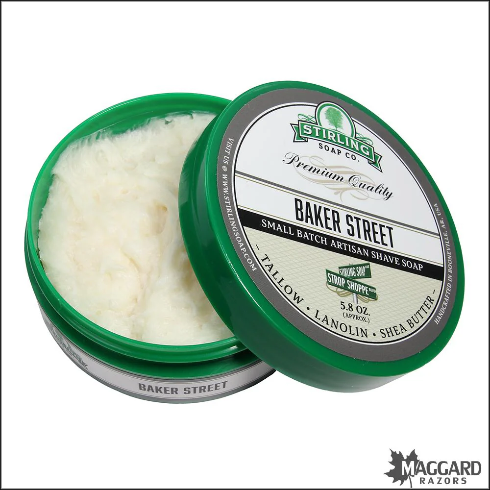 Stirling Soap Co. Baker Street Shaving Soap, 5.8oz - Image 2