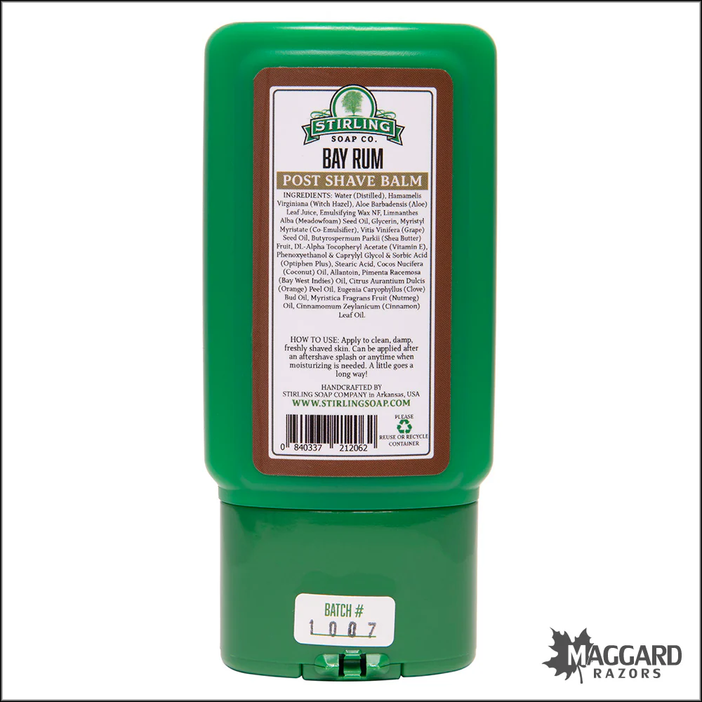 Stirling Soap Co. Bay Rum Aftershave Balm, 4oz - Image 2