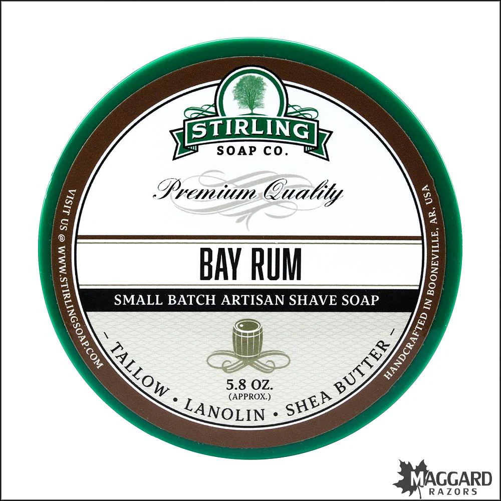 Stirling Soap Co. Bay Rum Shaving Soap, 5.8oz
