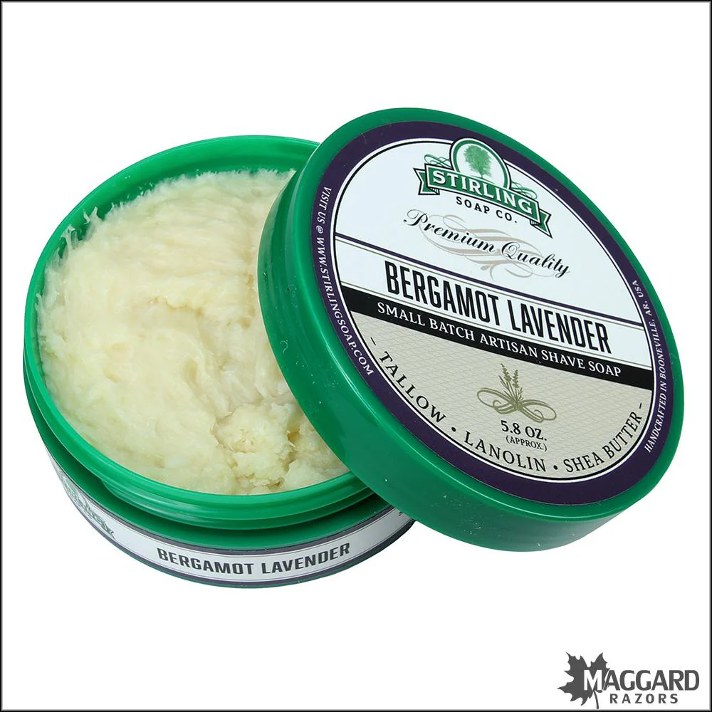 Stirling Soap Co. Bergamot Lavender Shaving Soap, 5.8oz - Image 2