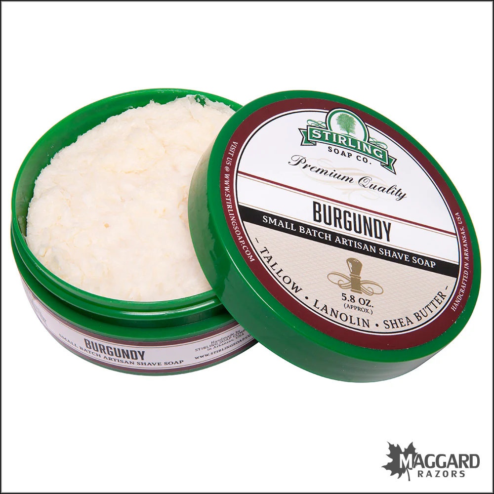 Stirling Soap Co. Burgundy Shaving Soap, 5.8oz - Image 2