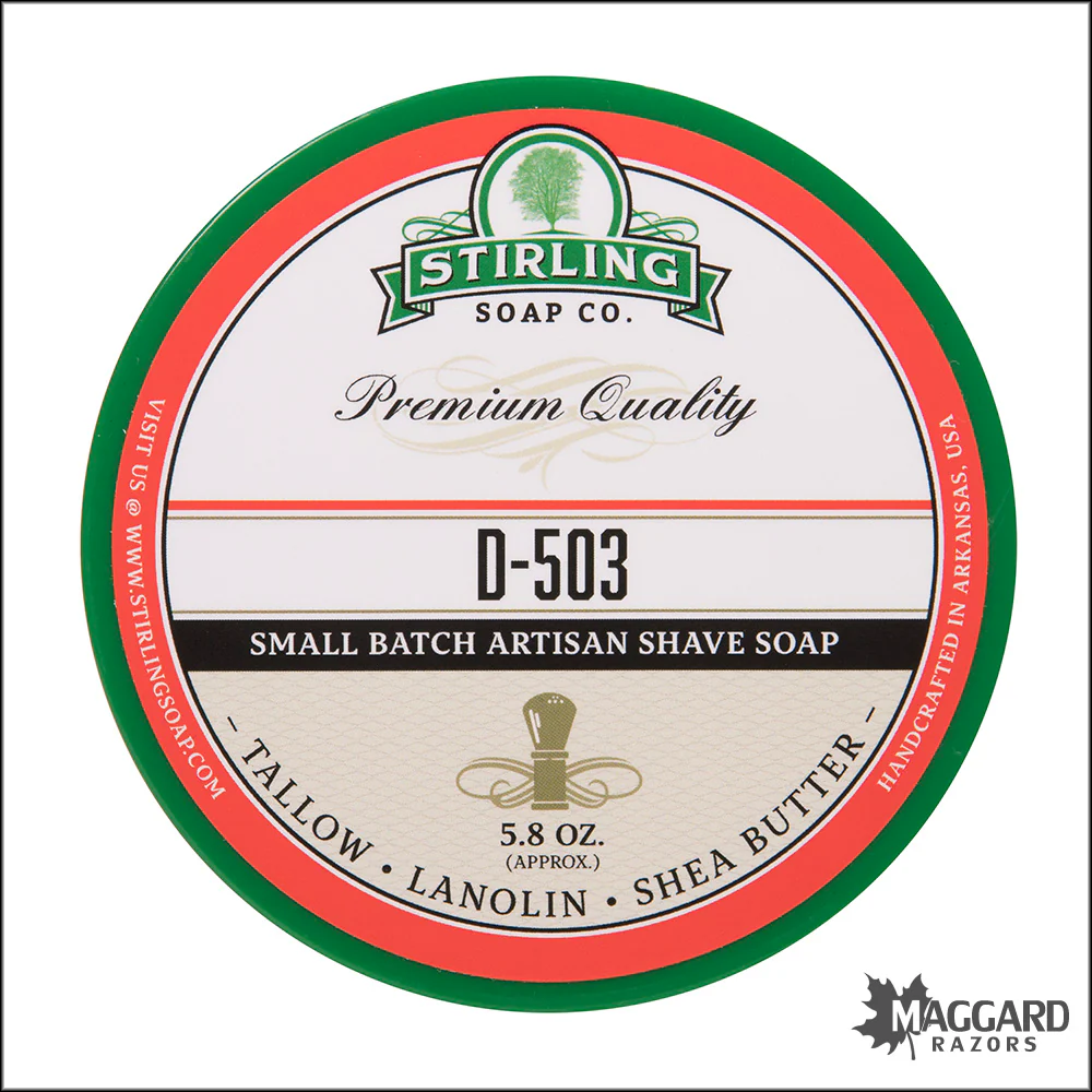 Stirling Soap Co. D-503 Shaving Soap, 5.8oz - Seasonal Release