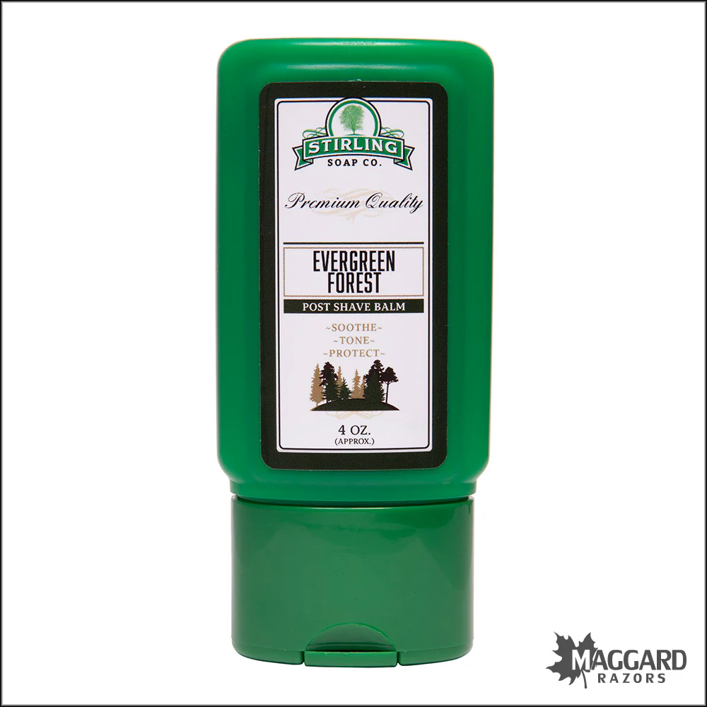 Stirling Soap Co. Evergreen Forest Aftershave Balm, 4oz - Seasonal Release