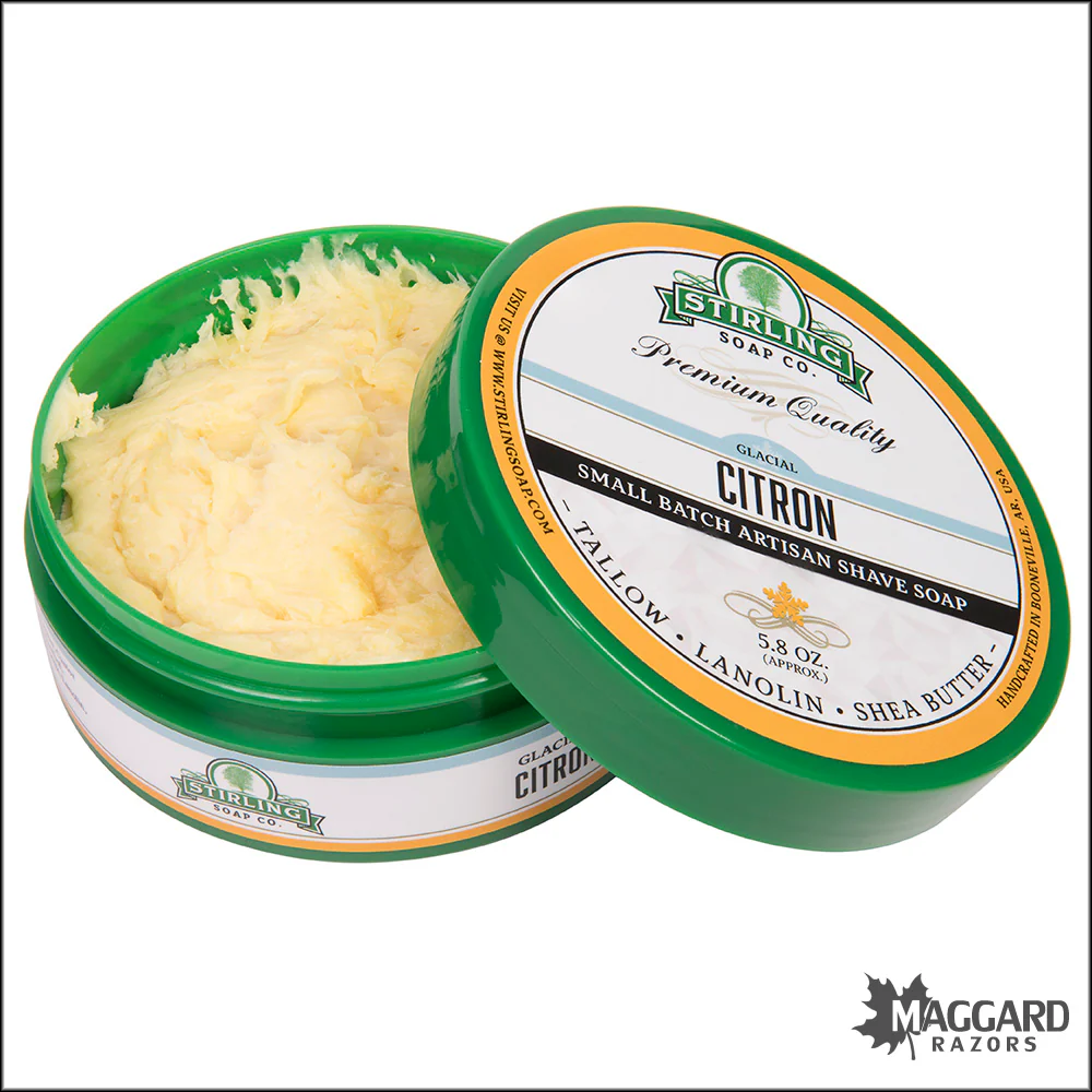 Stirling Soap Co. Glacial Citron Shaving Soap, 5.8oz - Seasonal Release - Image 2