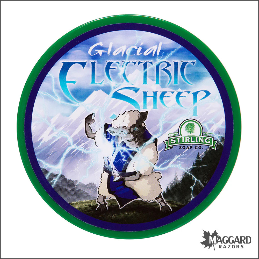 Stirling Soap Co. Glacial Electric Sheep Shaving Soap, 5.8oz