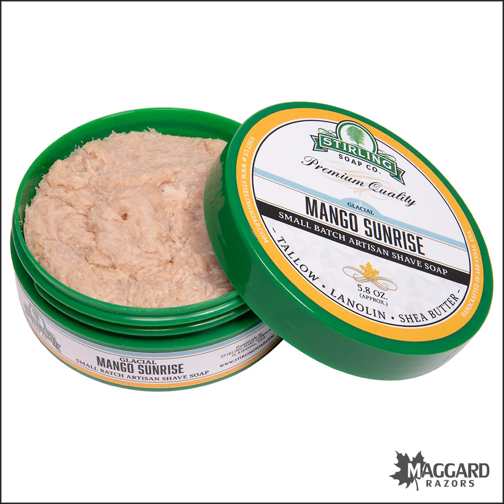 Stirling Soap Co. Glacial Mango Sunrise Shaving Soap, 5.8oz - Seasonal Release - Image 2