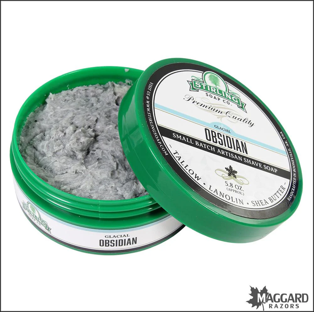 Stirling Soap Co. Glacial Obsidian Shaving Soap, 5.8oz - Seasonal Release - Image 2