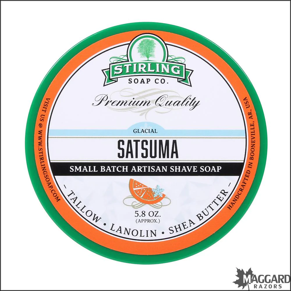 Stirling Soap Co. Glacial Satsuma Shaving Soap, 5.8oz