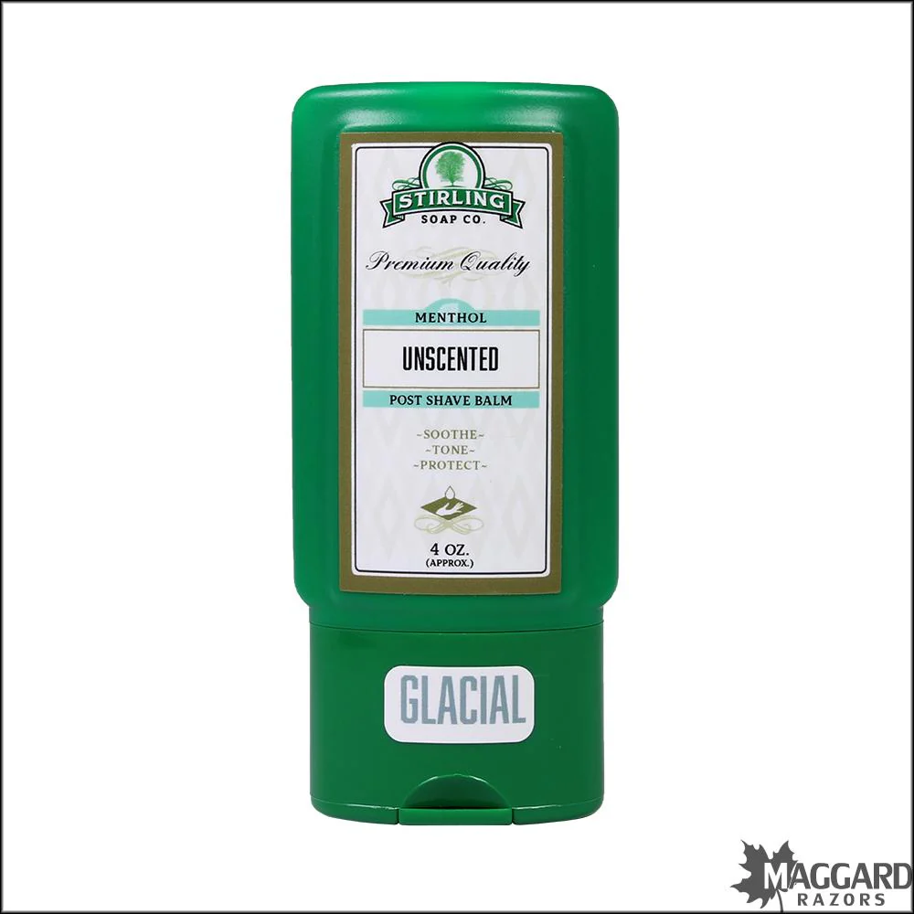 Stirling Soap Co. Glacial Unscented Aftershave Balm, 4oz
