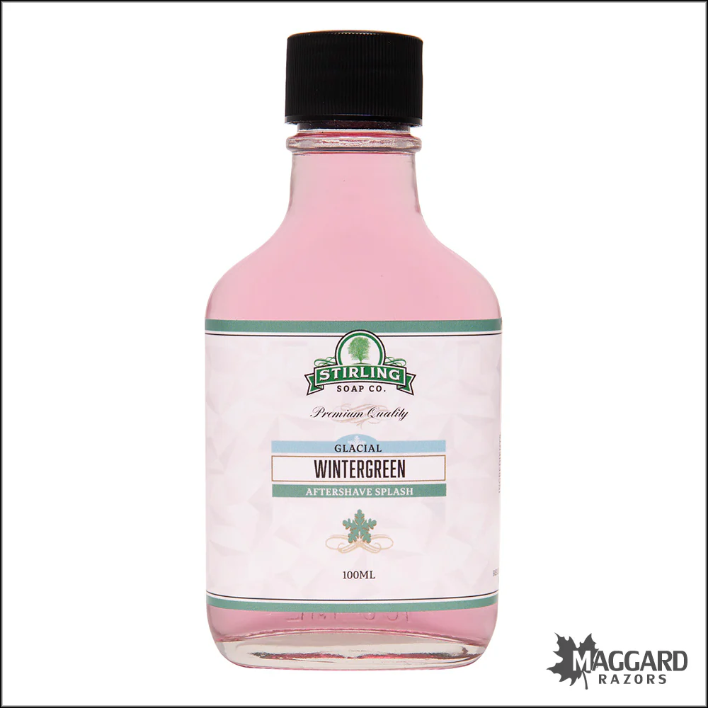 Stirling Soap Co. Glacial Wintergreen Aftershave Splash, 100ml - Seasonal Release