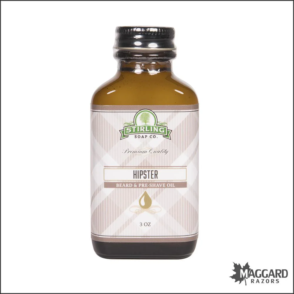 Stirling Soap Co. Hipster Beard and Pre-Shave Oil, 3oz - Seasonal Release