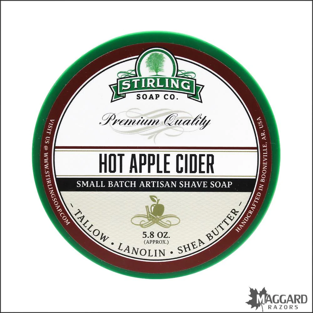 Stirling Soap Co. Hot Apple Cider Shaving Soap, 5.8oz - Seasonal Release