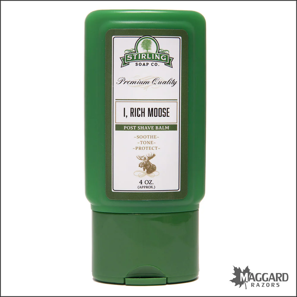 Stirling Soap Co. I, Rich Moose Aftershave Balm, 4oz - Seasonal Release