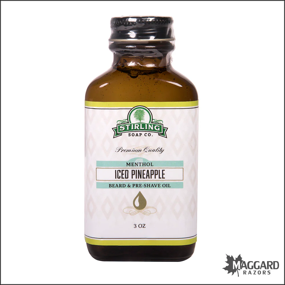 Stirling Soap Co. Iced Pineapple Beard and Pre-Shave Oil, 3oz - Seasonal Release