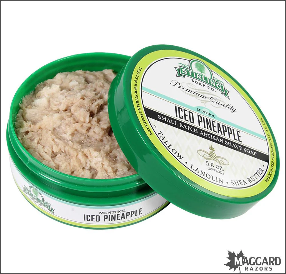Stirling Soap Co. Iced Pineapple Shaving Soap, 5.8oz - Seasonal Release - Image 2