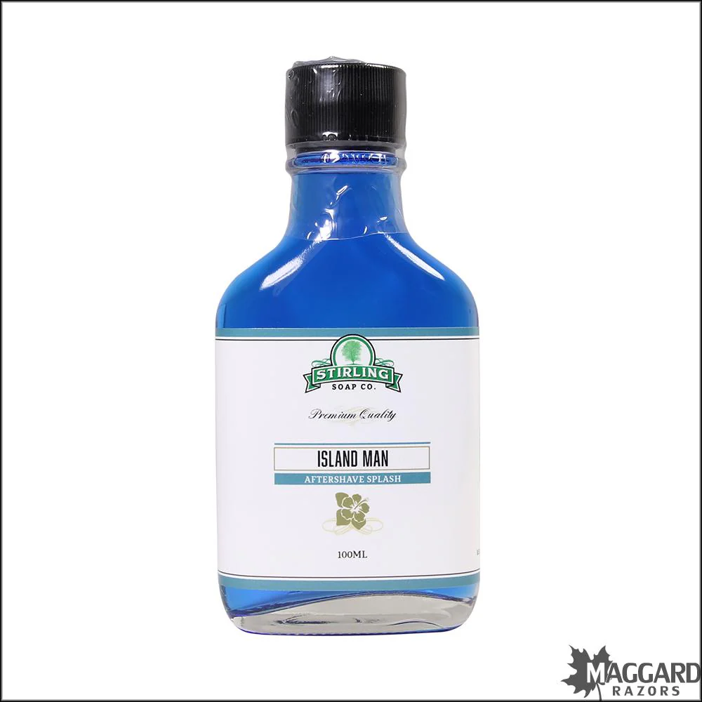 Stirling Soap Co. Island Man Aftershave Splash, 100ml - Seasonal Release