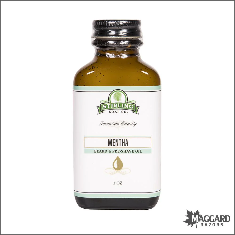 Stirling Soap Co. Mentha Beard and Pre-Shave Oil, 3oz
