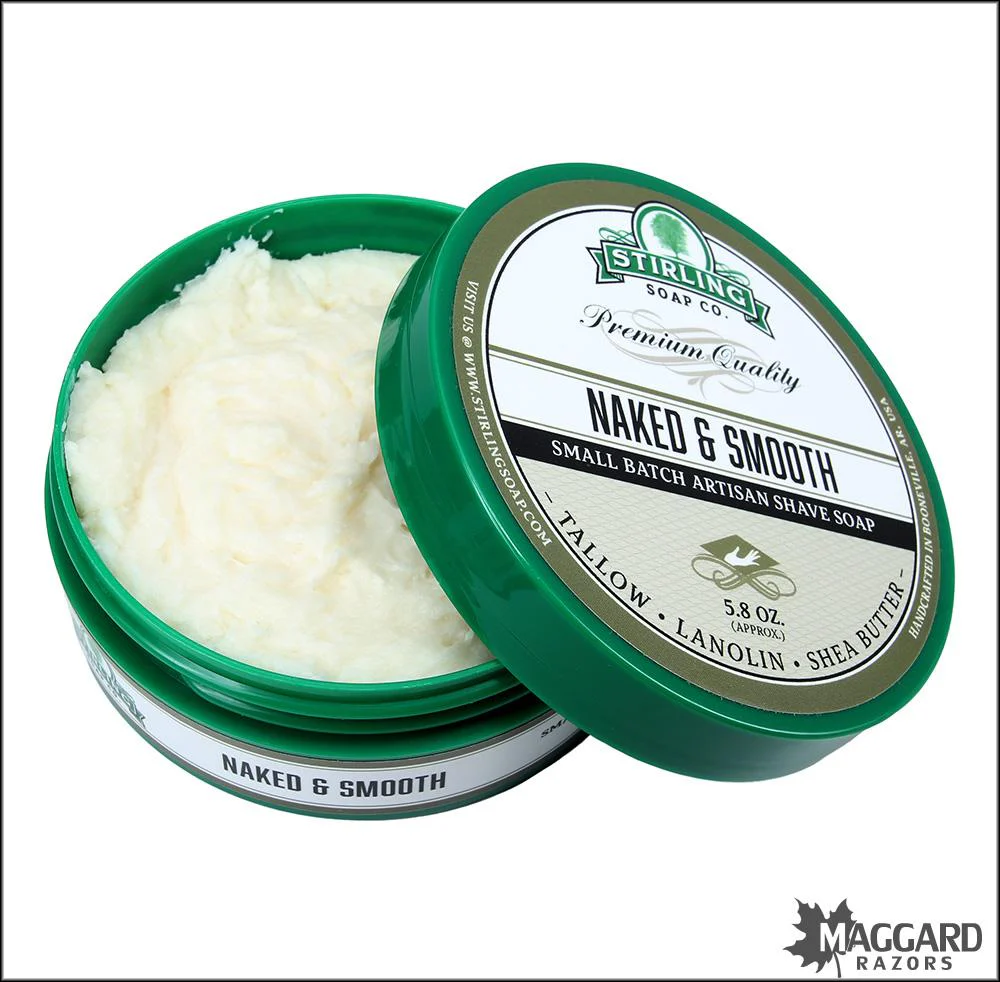 Stirling Soap Co. Naked and Smooth Shaving Soap, 5.8oz - Image 2