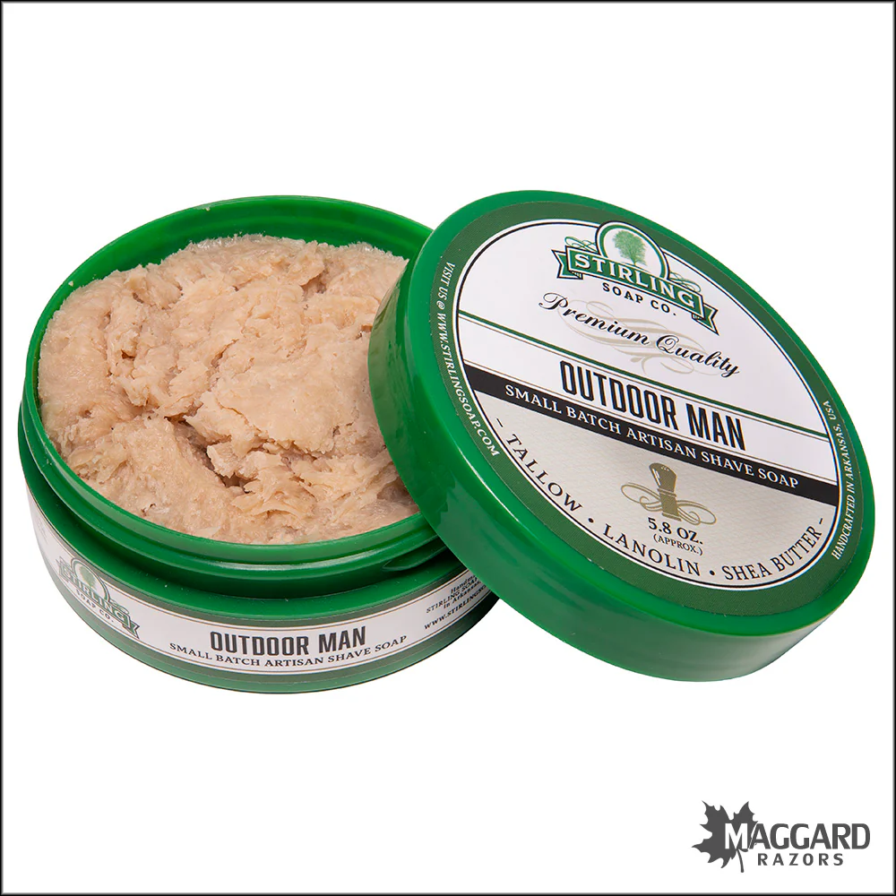 Stirling Soap Co. Outdoor Man Shaving Soap, 5.8oz - Seasonal Release - Image 2
