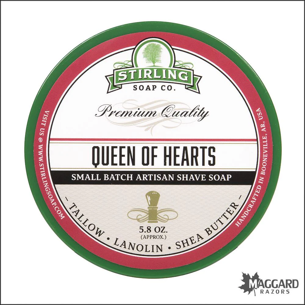 Stirling Soap Co. Queen of Hearts Shaving Soap, 5.8oz