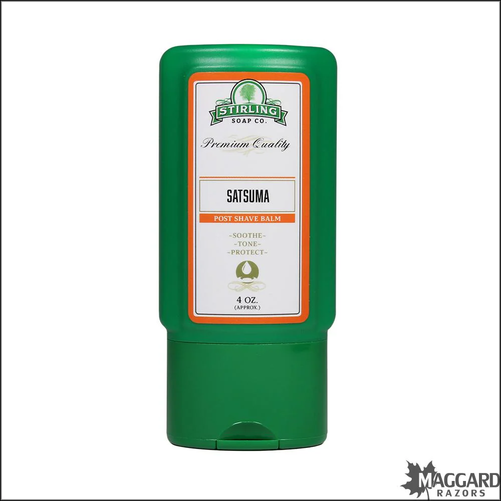 Stirling Soap Co. Satsuma Aftershave Balm, 4oz - Seasonal Release