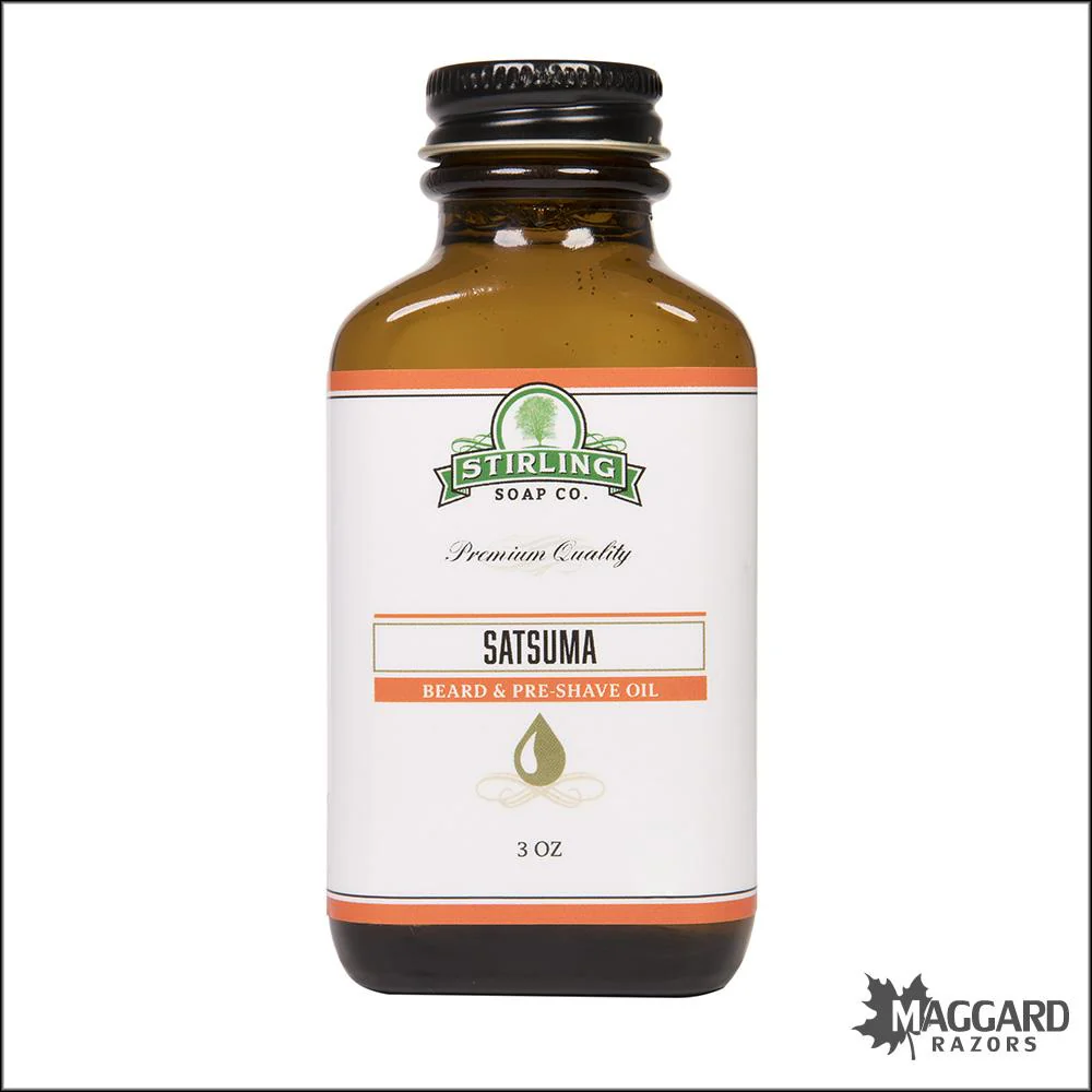 Stirling Soap Co. Satsuma Beard and Pre-Shave Oil, 3oz - Seasonal Release