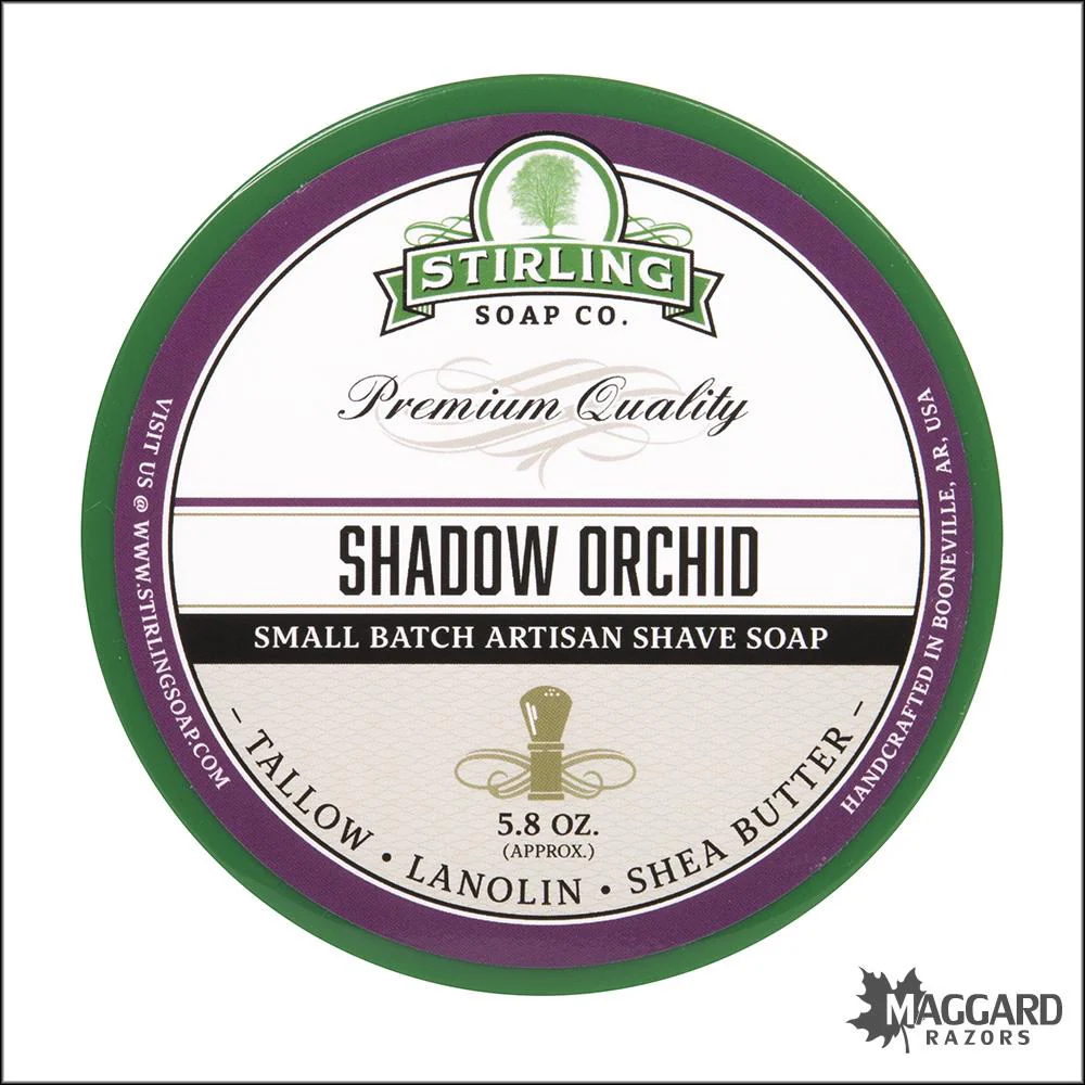 Stirling Soap Co. Shadow Orchid Shaving Soap, 5.8oz