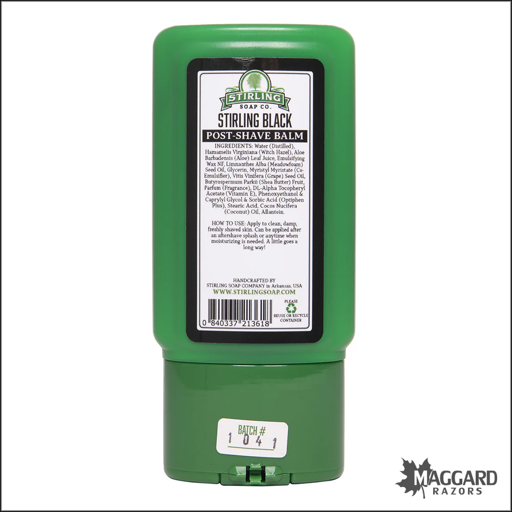 Stirling Soap Co. Stirling Black Aftershave Balm, 4oz - Seasonal Release - Image 2