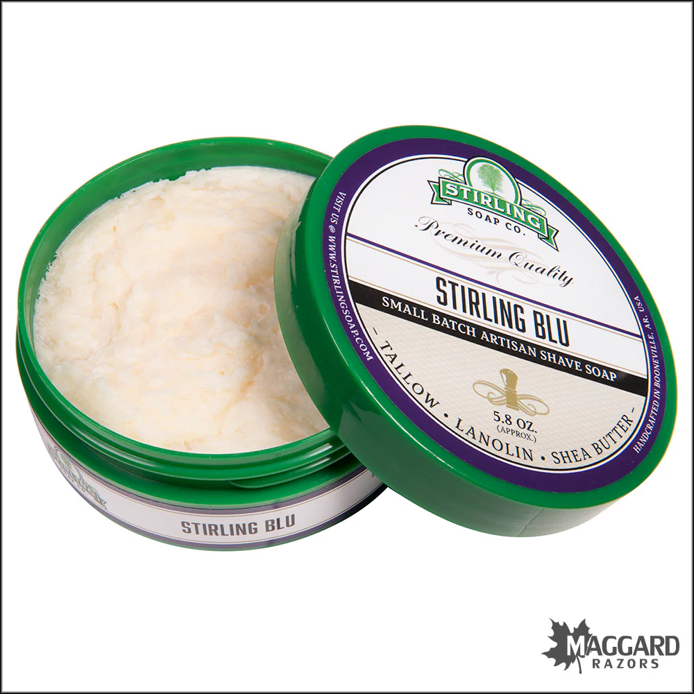 Stirling Soap Co. Stirling Blu Shaving Soap, 5.8oz - Image 2
