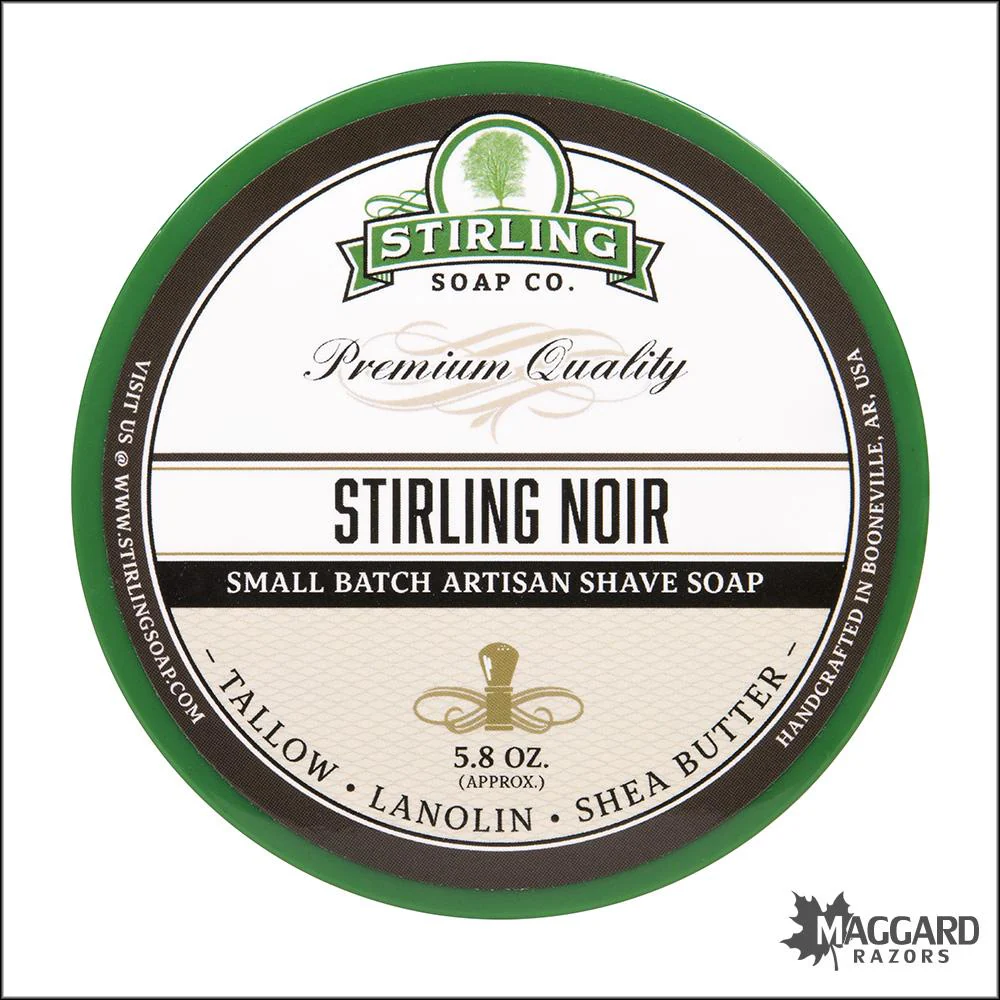 Stirling Soap Co. Stirling Noir Shaving Soap, 5.8oz